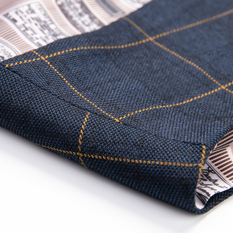 Yiaisafa Men's Formal Suit Vest Plaid V Neck Waistcoat for Wedding