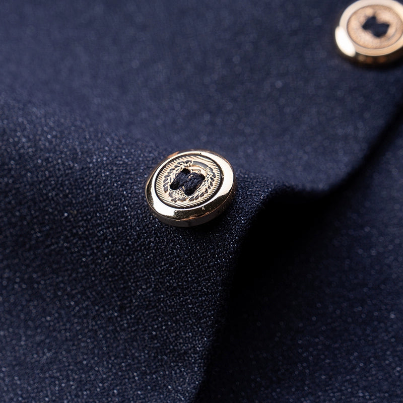 Yiaisafa Men's Business Suit Vest Dark Blue V Neck Waistcoat