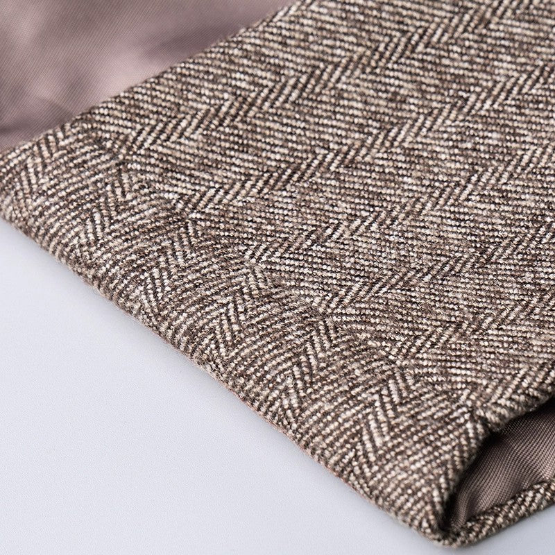 Yiaisafa Casual Retro Herringbone V Neck Men's Waistcoat