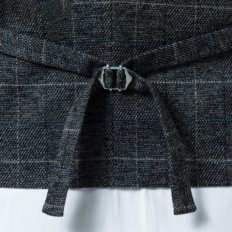 Yiaisafa Men's Slim Fit Suit Vest Plaid V Neck Tweed Waistcoat for Wedding