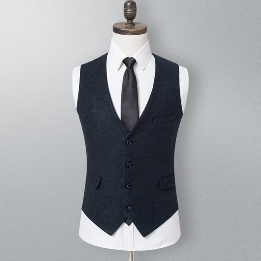 Yiaisafa Men's Business Suit Vest Herringbone V Neck Waistcoat