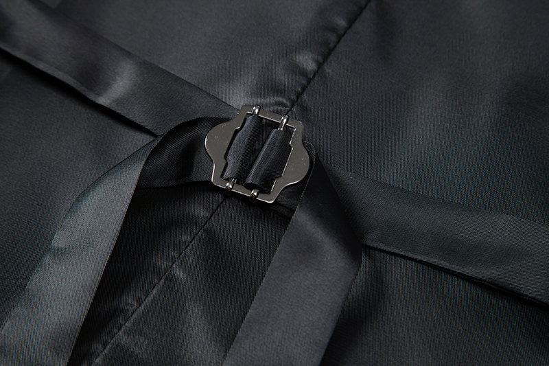 Yiaisafa Men's Vintage Suit Vest Royal Blue Herringbone Notch Lapel Waistcoat for Wedding